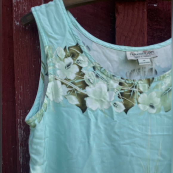 Vintage Sky Blue Maxi with Florals & Botanical Print - Picture 4 of 5